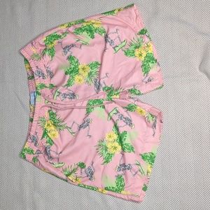 4th dimension pink and green floral swim shorts size medium